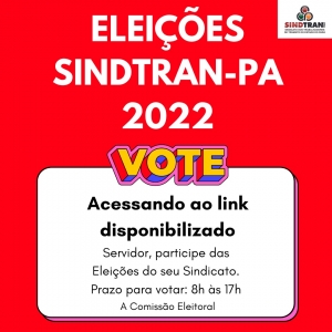 LINK PARA VOTAÇÃO - ELEIÇÕES SINDTRAN 2022