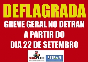 CATEGORIA DEFLAGRARÁ GREVE GERAL NO DIA 22/SET