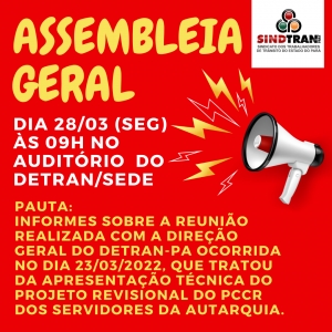 ASSEMBLEIA GERAL EXTRAORDINÁRIA DO DIA 28/03/2022