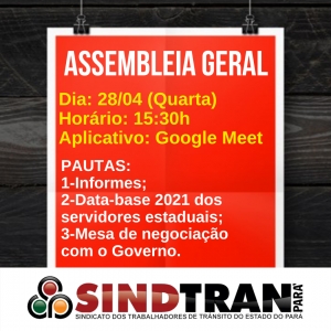 ASSEMBLEIA GERAL EXTRAORDINÁRIA DO DIA 28/04/2021