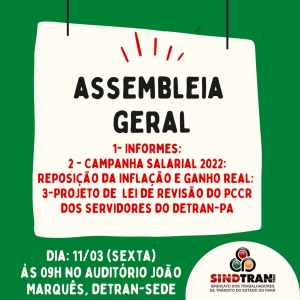 ASSEMBLEIA GERAL EXTRAORDINÁRIA DO DIA 11/03/2022