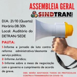 ASSEMBLEIA GERAL EXTRAORDINARIA DO DIA 21/10/20