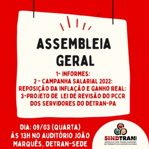 ASSEMBLEIA GERAL EXTRAORDINÁRIA DO DIA 09/03/2022